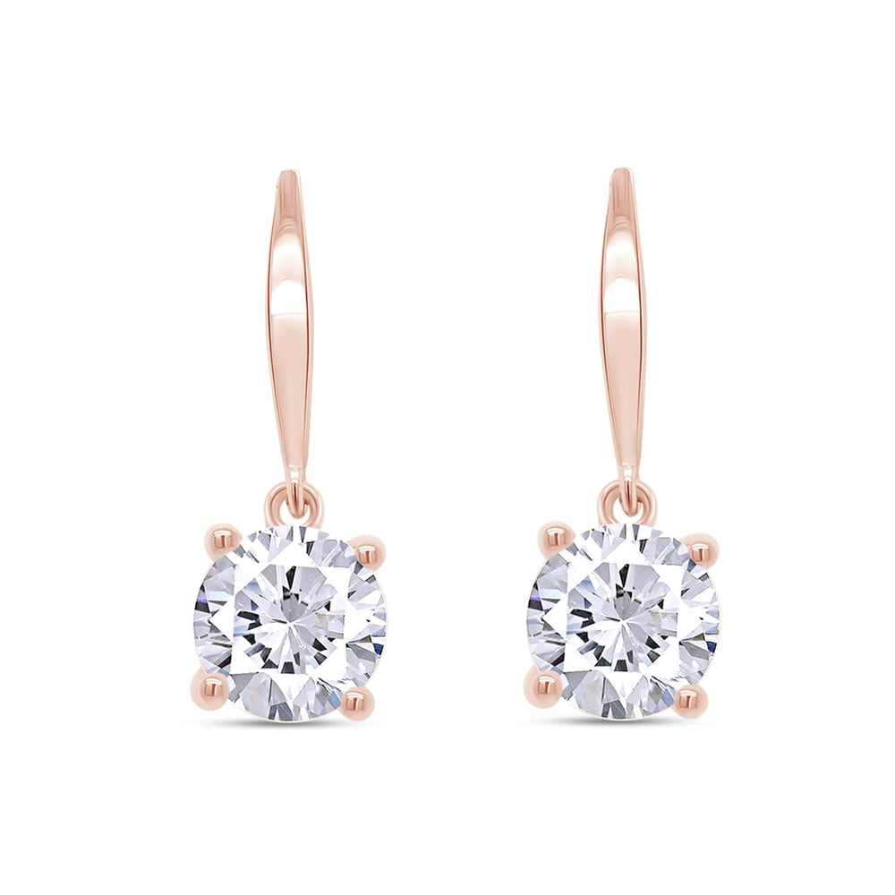 
                      
                        4 Carat Round Cut Lab Created Moissanite Diamond Dangle Earrings For Women In 925 Sterling Silver
                      
                    