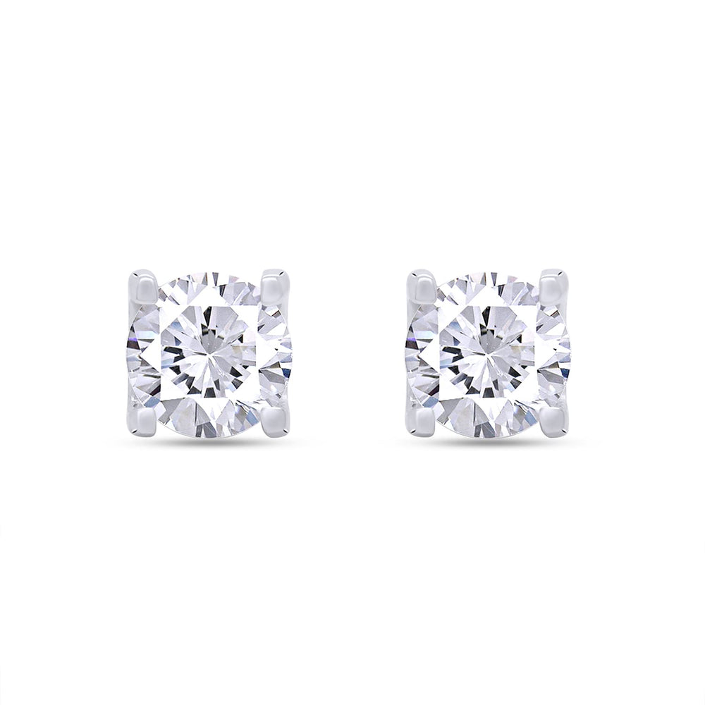 
                      
                        2 Carat Round Cut 6.5MM Lab Created Moissanite Diamond Push Back Stud Earrings In 925 Sterling Silver (2 Cttw)
                      
                    