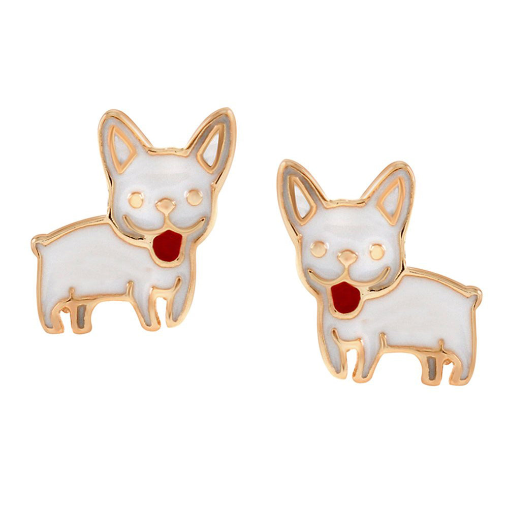 
                      
                        Jewelry Enamel Dog Stud Earrings 925 Sterling Silver
                      
                    