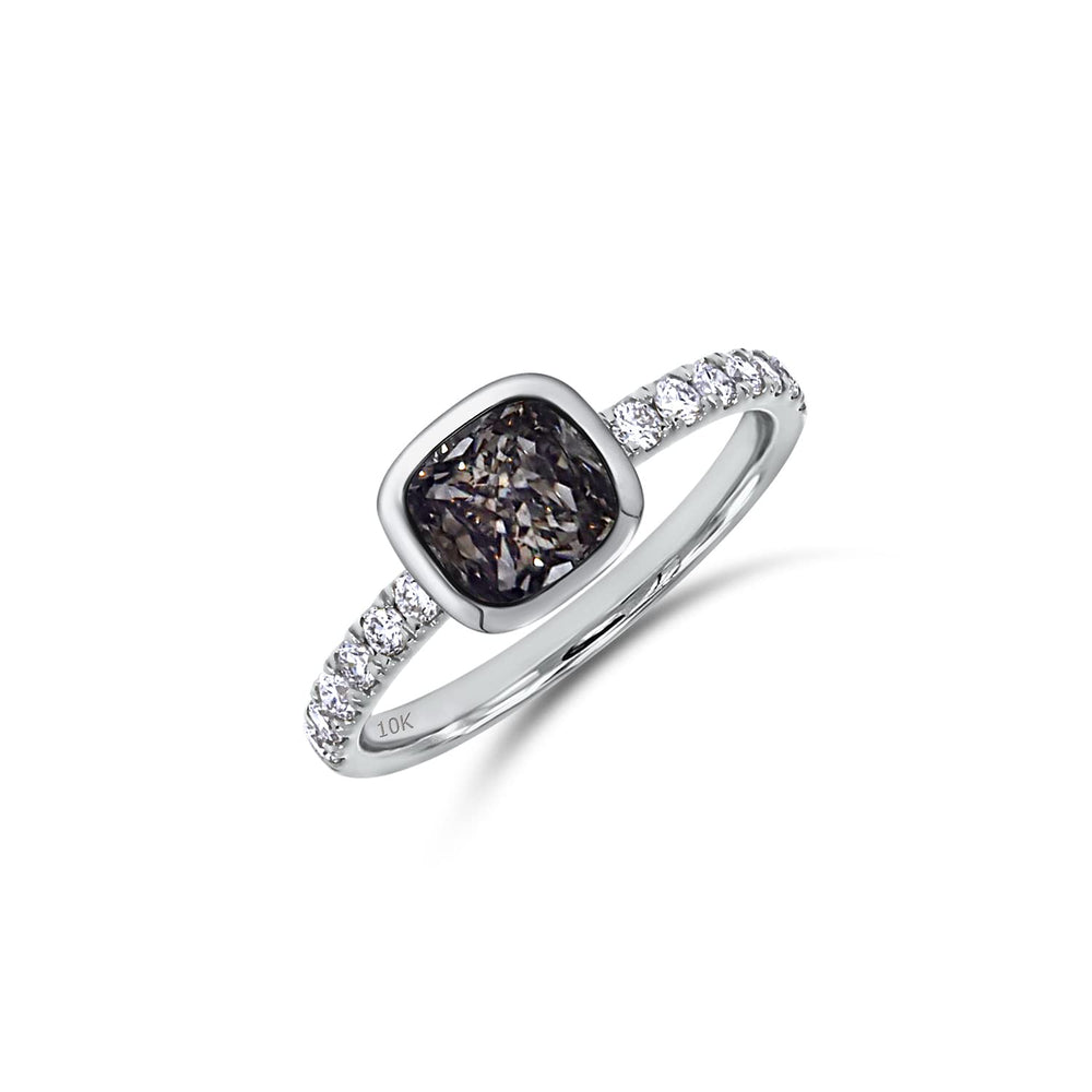 
                      
                        1.15 Ct Black Cushion And 0.30 Ct G Color Round Cut IGI Certified Lab Grown Diamond Eternity Solitaire Engagement Ring In 10K Or 14K Solid Gold
                      
                    