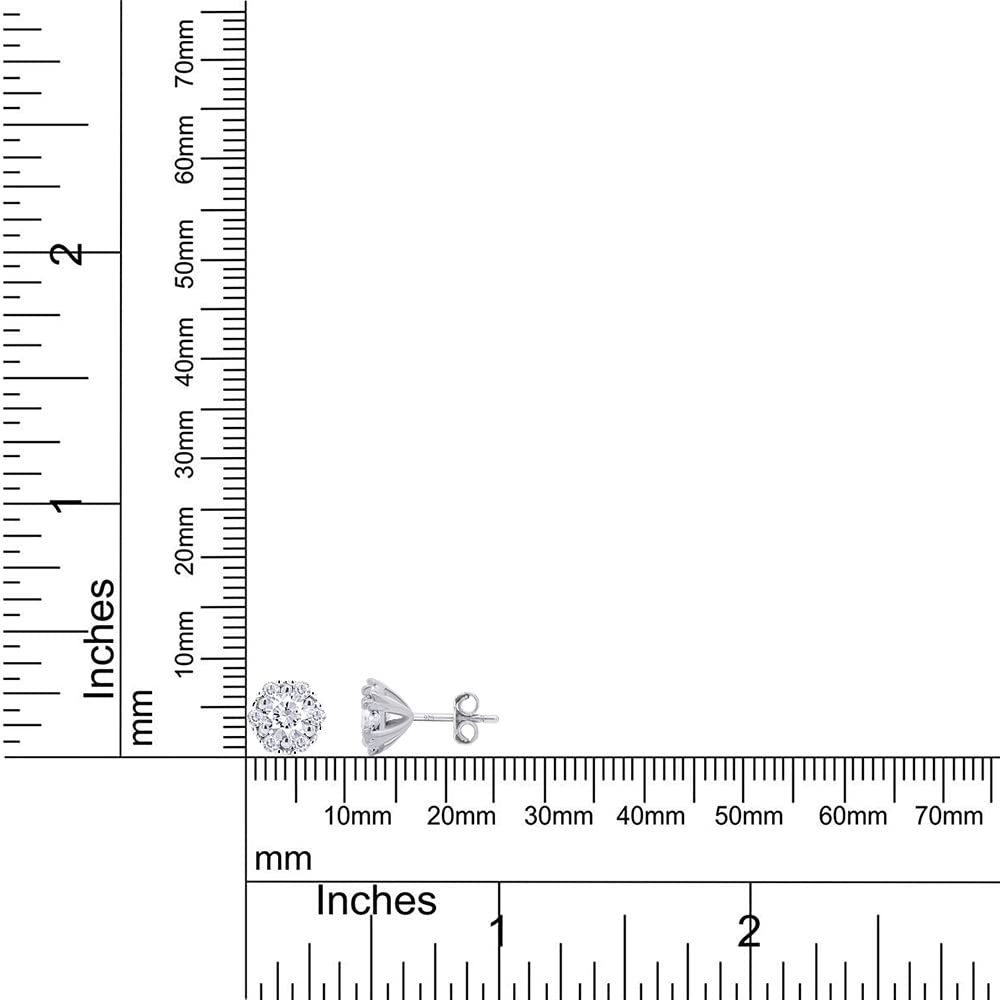 
                      
                        1 Carat Round Cut Lab Created Moissanite Diamond Push Back Flower Studs Earrings In 925 Sterling Silver (1 Cttw)
                      
                    