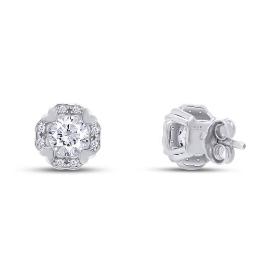1 Carat Lab Created Moissanite Diamond Stud Earring For Men Women In 925 Sterling Silver (1 Cttw)