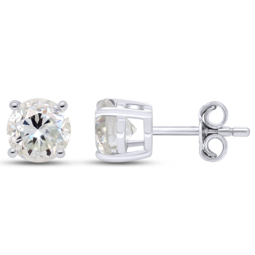 
                      
                        6 Carat 9.5MM Round Cut Lab Created Moissanite Diamond Solitaire Stud Earrings In 10K Or 14K Solid Gold
                      
                    