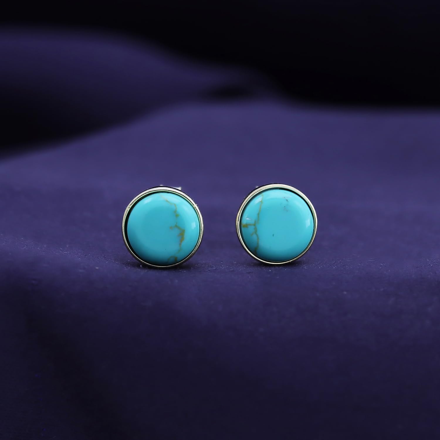 Turquoise Dome Stud Earrings