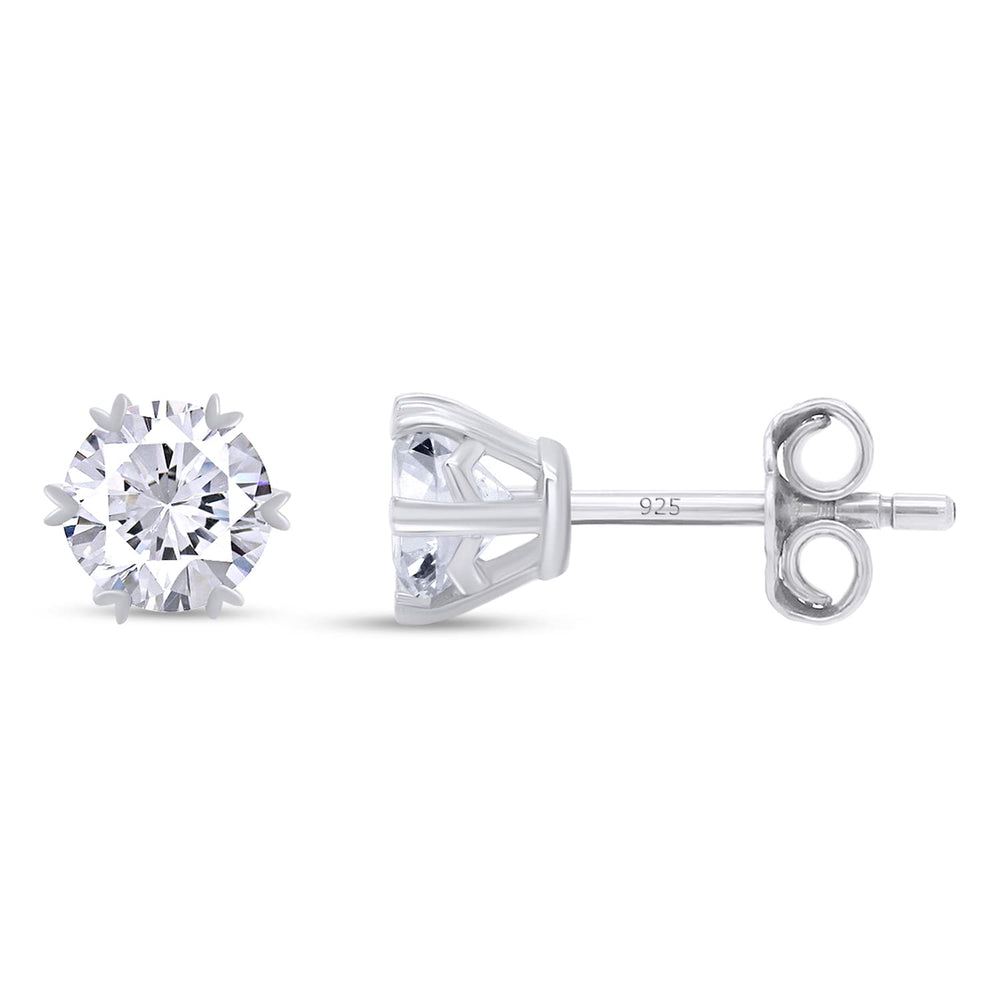 
                      
                        1 Carat Round Cut Lab Created Moissanite Diamond Push Back Studs Earrings In 925 Sterling Silver (1 Cttw)
                      
                    