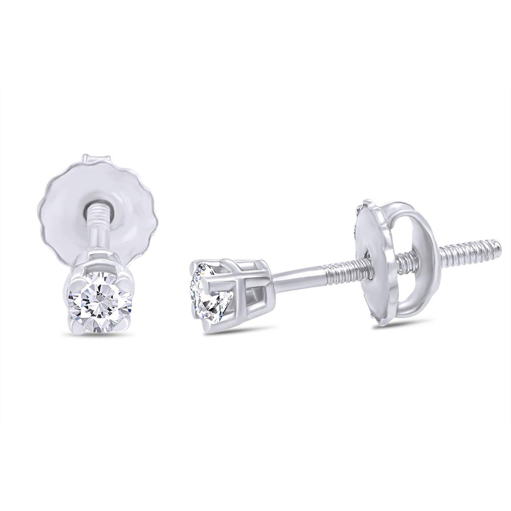 
                      
                        Lab Created Moissanite Diamond Screw Back Stud Earrings In 10K Solid Gold For Women (0.04 Ctw to 0.20 Ctw)
                      
                    