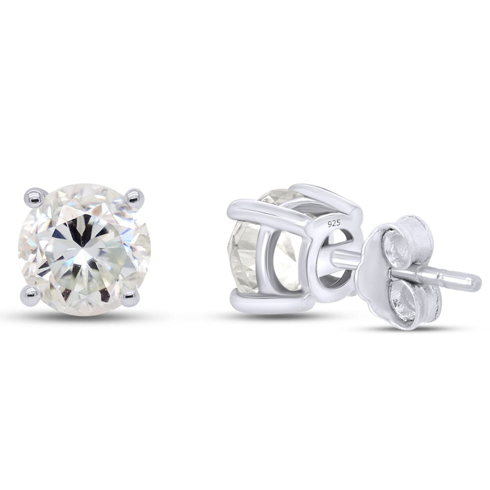 
                      
                        9.5MM Round Cut Lab Created Moissanite Diamond Solitaire Stud Earrings In 925 Sterling Silver Jewelry For Women (6 Cttw)
                      
                    