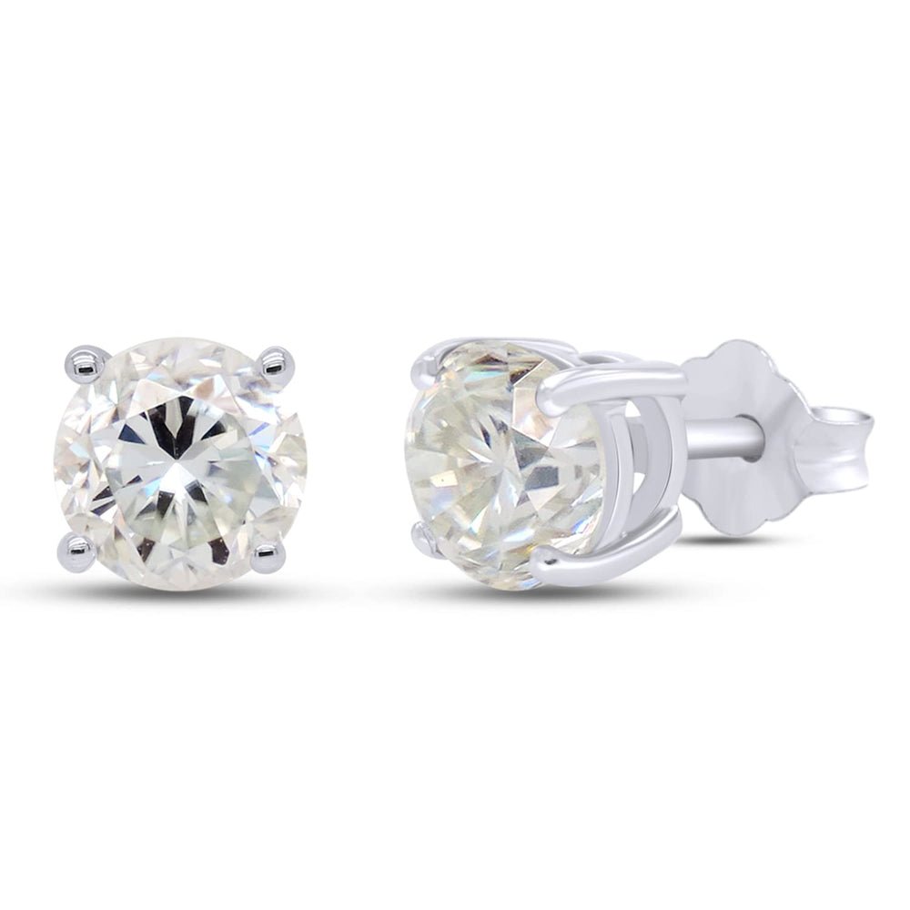 
                      
                        9.5MM Round Cut Lab Created Moissanite Diamond Solitaire Stud Earrings In 925 Sterling Silver Jewelry For Women (6 Cttw)
                      
                    