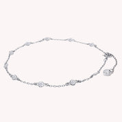 Station Anklet Moissanite Diamond