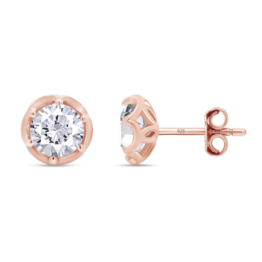 
                      
                        1 1/5 Carat 5.5MM Round Cut Lab Created Moissanite Diamond Push Back Stud Earrings In 925 Sterling Silver (1.20 Cttw)
                      
                    