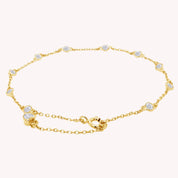 Station Anklet Moissanite Diamond