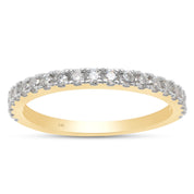 2/5 Carat Lab Created Moissanite Half Eternity Band Ring