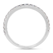 2/5 Carat Lab Created Moissanite Half Eternity Band Ring