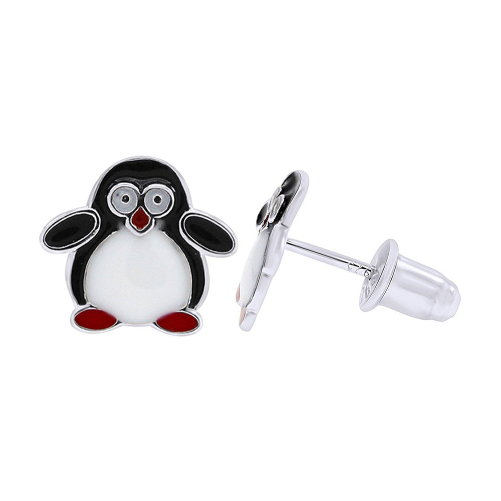 
                      
                        Jewelry Little Chubby Penguin Multi Color Enamel Stud Earrings In 925 Over Sterling Silver
                      
                    