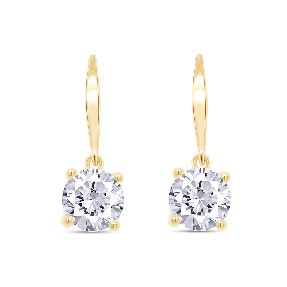 
                      
                        4 Carat Round Cut Lab Created Moissanite Diamond Dangle Earrings For Women In 925 Sterling Silver
                      
                    