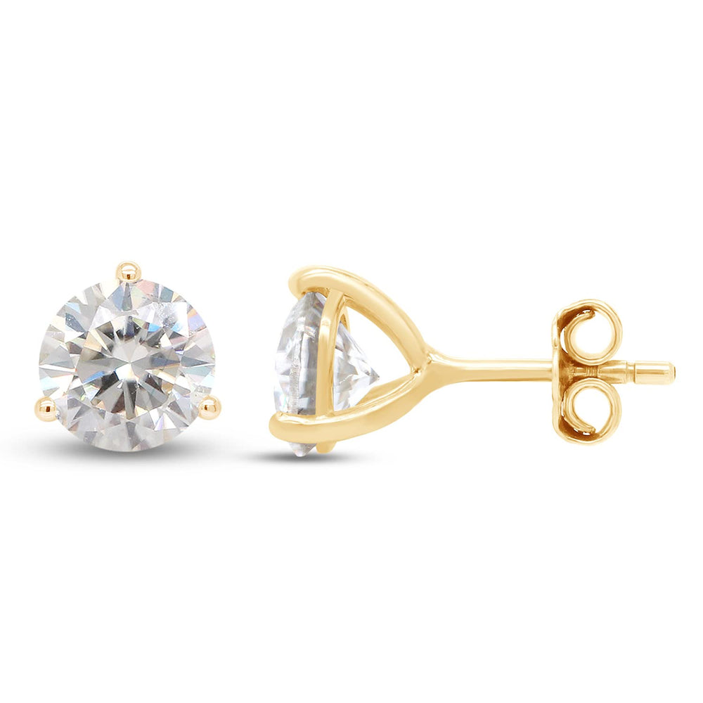 
                      
                        2 Carat 6.5MM Round Cut Lab Created Moissanite Diamond Solitaire Stud Earrings In 10K Or 14K Solid Gold Jewelry For Women
                      
                    