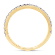 2/5 Carat Lab Created Moissanite Half Eternity Band Ring