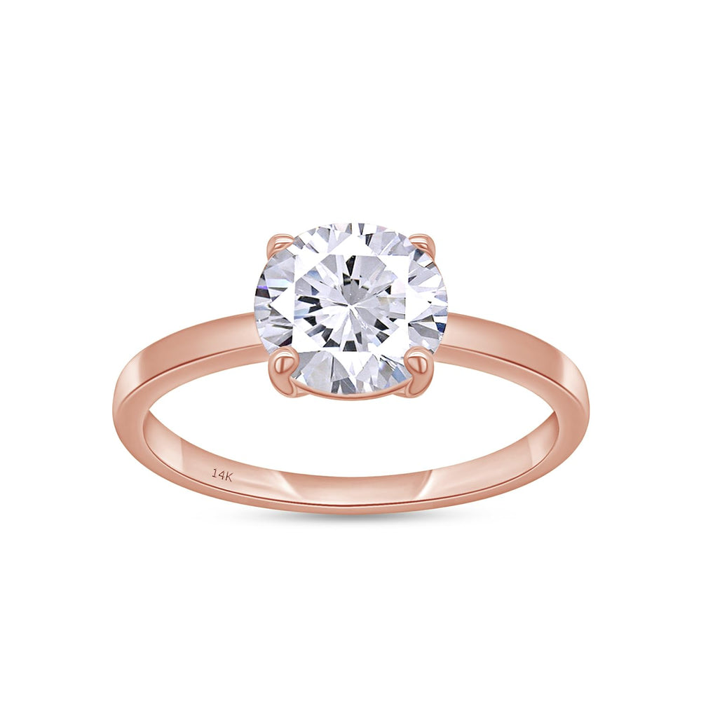 
                      
                        1 Carat Round Lab Created Moissanite Diamond Solitaire Engagement Ring For Women In 925 Sterling Silver Or 10K Or 14K Solid Gold
                      
                    