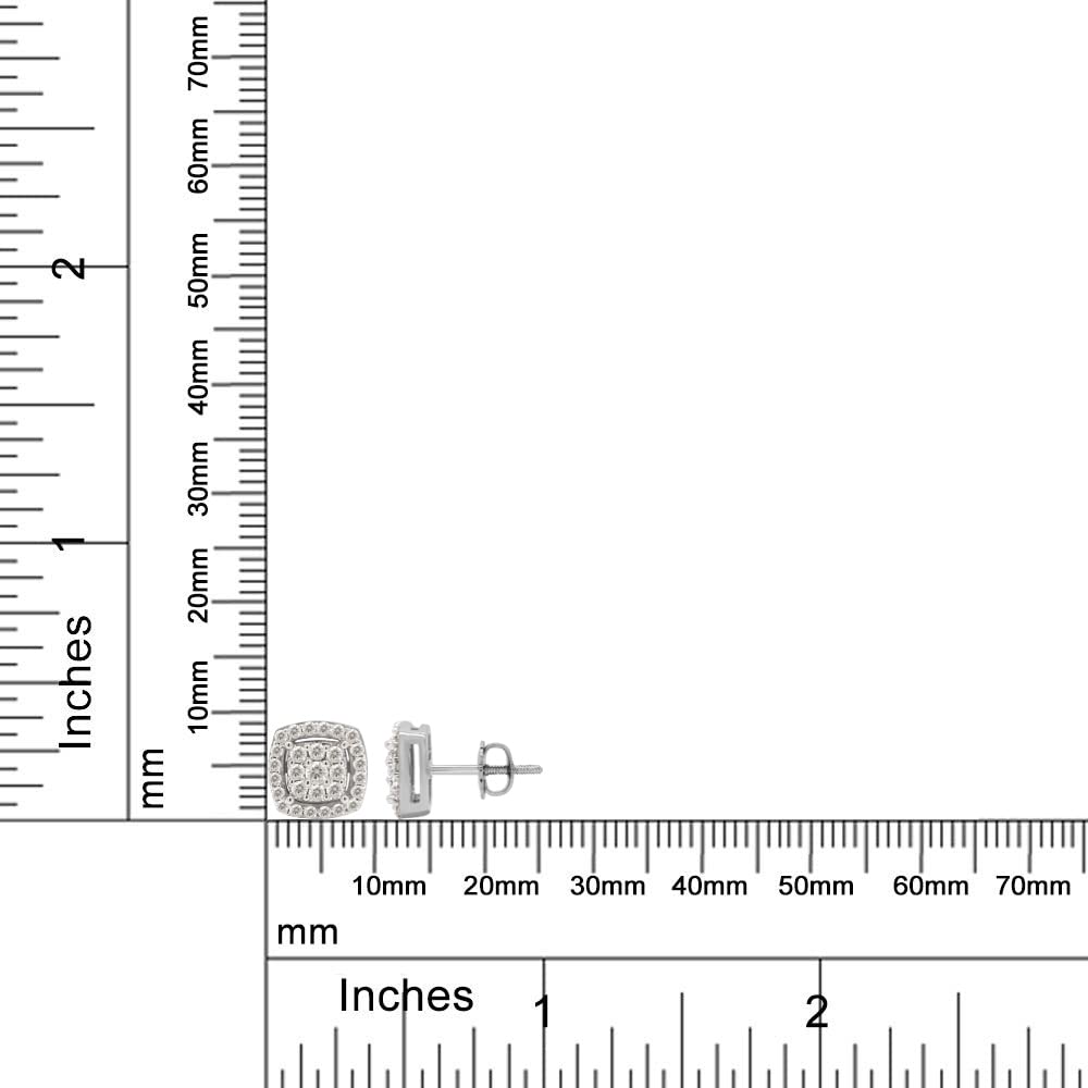
                      
                        3/5 Ct Round Cut Lab Created Moissanite Diamond Cluster Cushion Frame Stud Earrings In 10K Or 14K Solid Gold (0.60 Cttw)
                      
                    