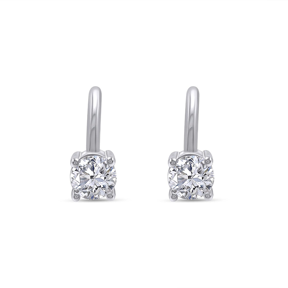 
                      
                        Round Sparkling Cubic Zirconia Solitaire Ear Cuff Clip On Cartilage Earrings For Women In 925 Sterling Silver
                      
                    