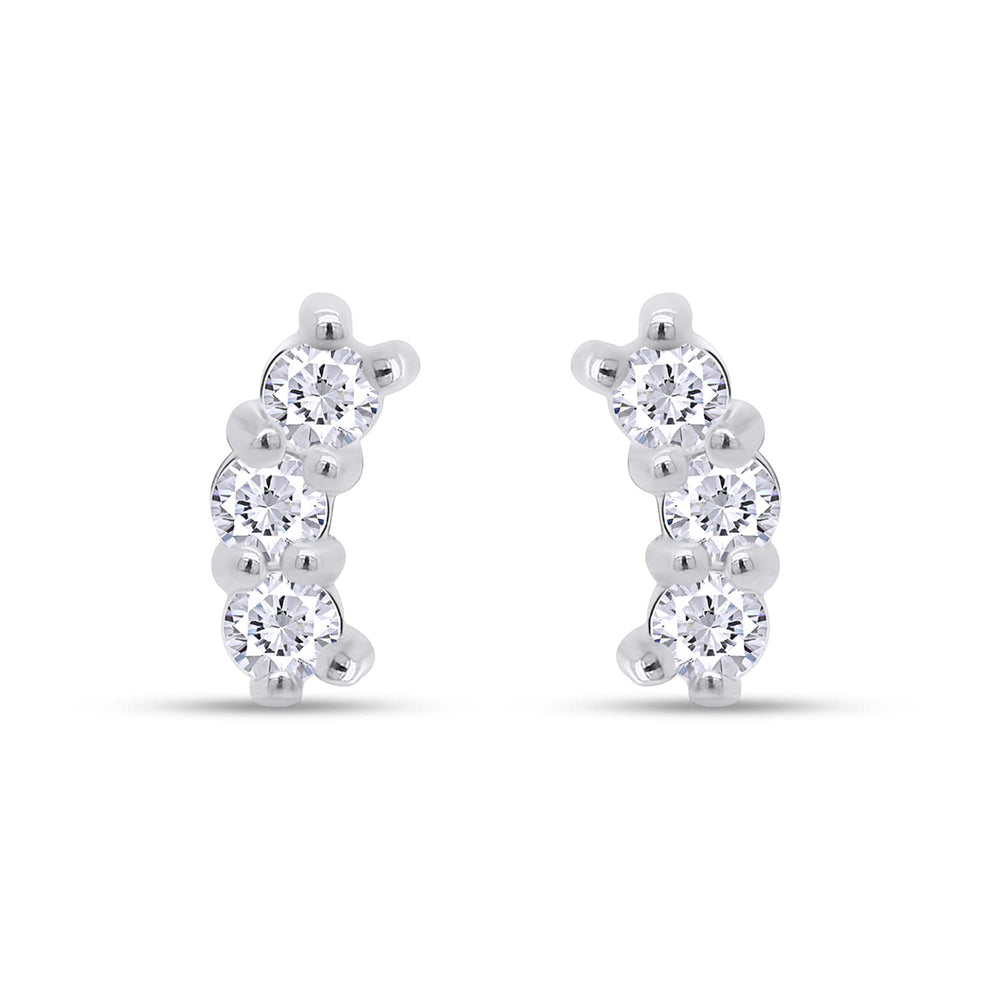 
                      
                        2/3 Carat Round Cut Lab Created Moissanite Diamond Push Back Crawler Stud Earrings In 925 Sterling Silver (0.70 Cttw)
                      
                    