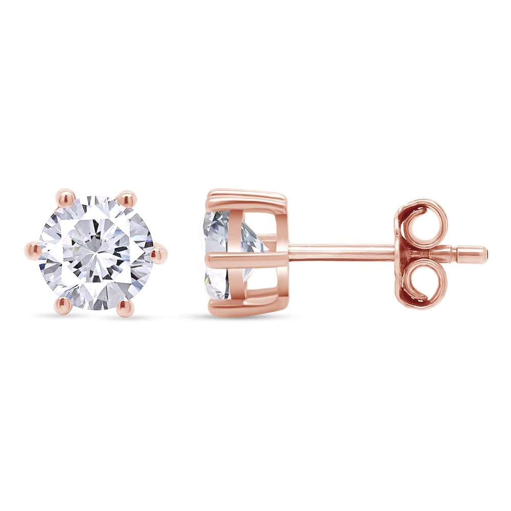 
                      
                        1 Carat 5MM Round Cut Lab Created Diamond Moissanite Solitaire Stud Earrings For Women In 925 Sterling Silver
                      
                    