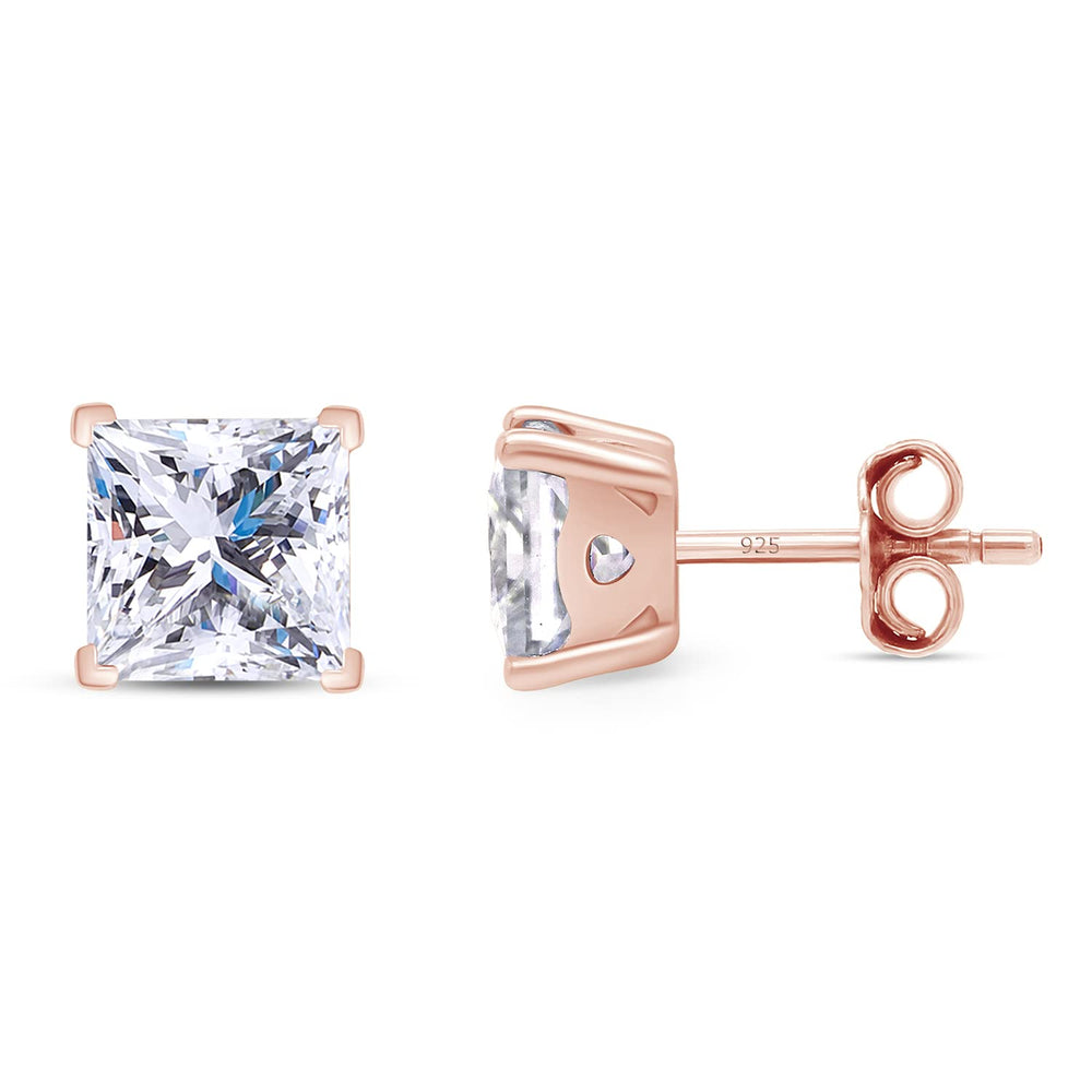 
                      
                        Princess Cut Lab Created Moissanite Diamond Solitaire Stud Earrings In 925 Sterling Silver (1.75 Cttw)
                      
                    