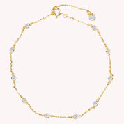 Station Anklet Moissanite Diamond