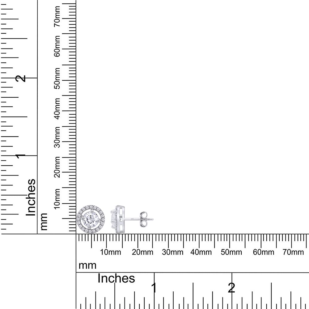 
                      
                        1.20 Carat Round Cut Lab Created Moissanite Diamond Push Back Halo Stud Earrings In 925 Sterling Silver (1.20 Cttw)
                      
                    