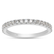 2/5 Carat Lab Created Moissanite Half Eternity Band Ring