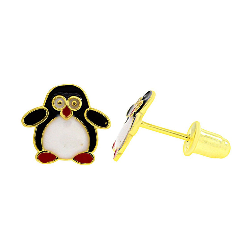 
                      
                        Jewelry Little Chubby Penguin Multi Color Enamel Stud Earrings In 925 Over Sterling Silver
                      
                    