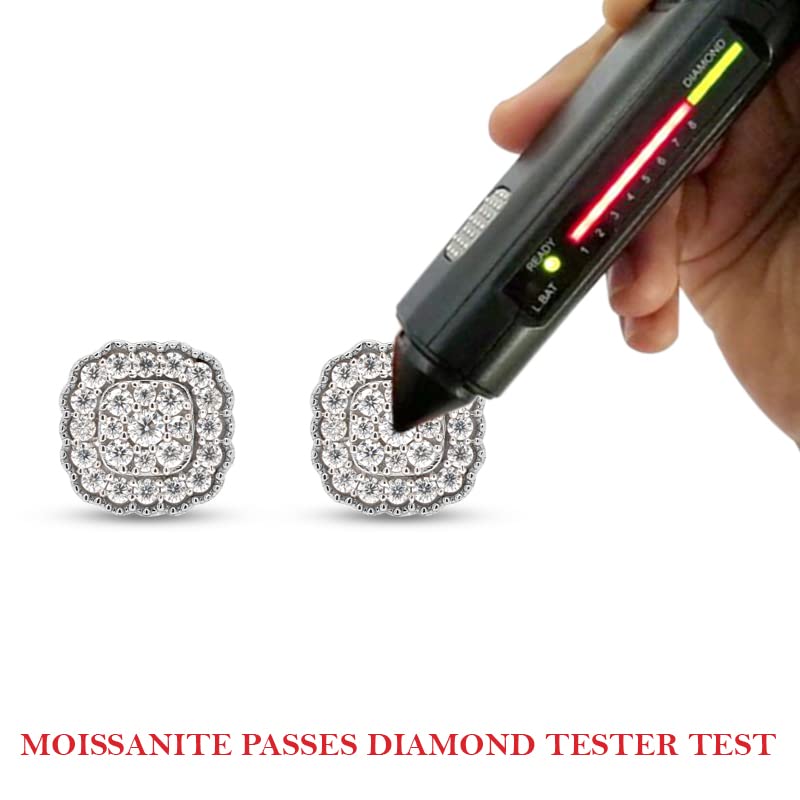 
                      
                        0.50 Carat Round Cut Lab Created Moissanite Diamond Halo Cluster Stud Earrings In 10K Or 14K Solid Gold For Women
                      
                    