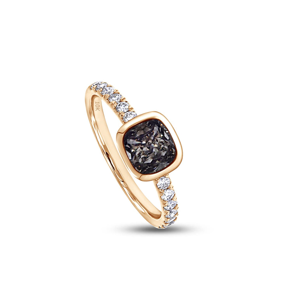 
                      
                        1.15 Ct Black Cushion And 0.30 Ct G Color Round Cut IGI Certified Lab Grown Diamond Eternity Solitaire Engagement Ring In 10K Or 14K Solid Gold
                      
                    