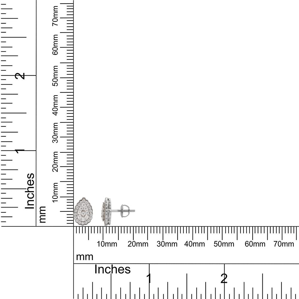
                      
                        1/3 ct.t.w Lab Created Moissanite Diamond Teardrop Stud Earrings In 925 Sterling Silver (0.33 Cttw)
                      
                    