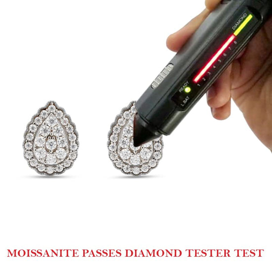 Load image into Gallery viewer, 0.33 Carat Round Cut Lab Created Moissanite Diamond Teardrop Stud Earrings In 10K Or 14K Solid Gold Jewelry For Women
