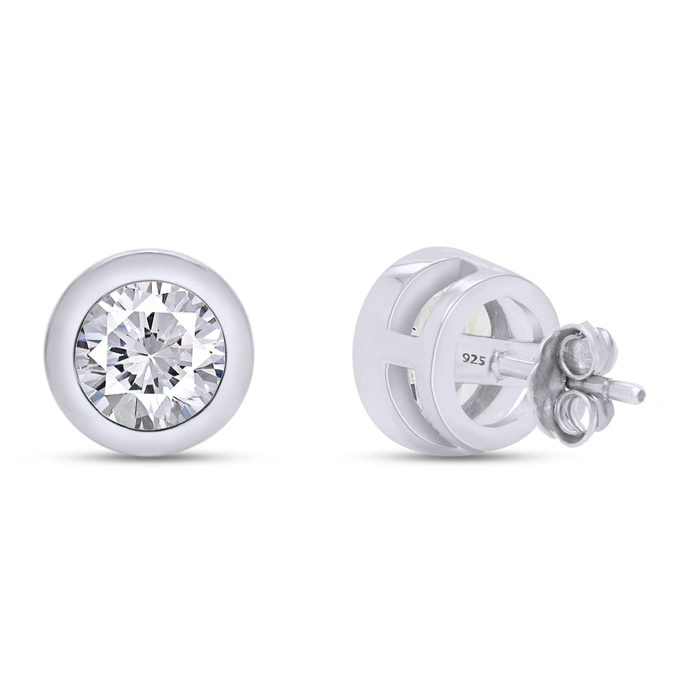 
                      
                        1 8/9 Carat 6.5MM Lab Created Moissanite Diamond Push Back Stud Earrings In 925 Sterling Silver (VVS1 Clarity, 1.90 Cttw)
                      
                    