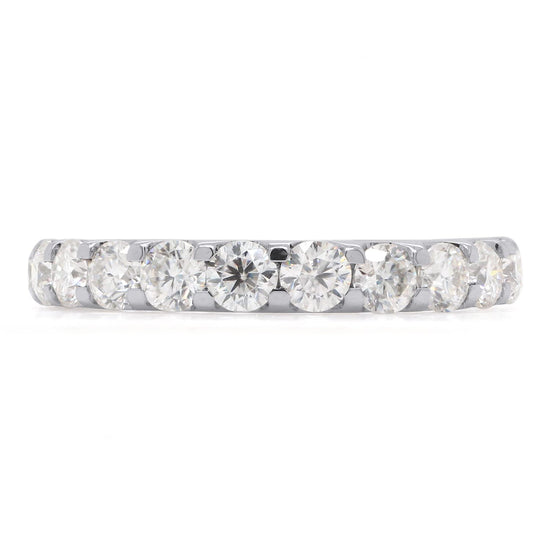 2 Carat Round Cut Lab Created Moissanite Diamond Full Eternity Stackable Wedding Band Ring in 925 Sterling Silver Jewelry for Women