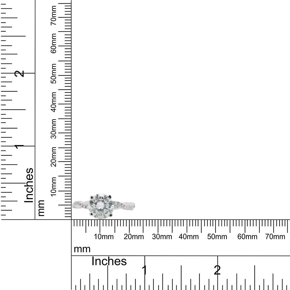 
                      
                        6.5MM Round Cut Lab Created Moissanite Diamond Solitaire Swirl Engagement Ring for Women in 925 Sterling Silver (1.33 Cttw)
                      
                    