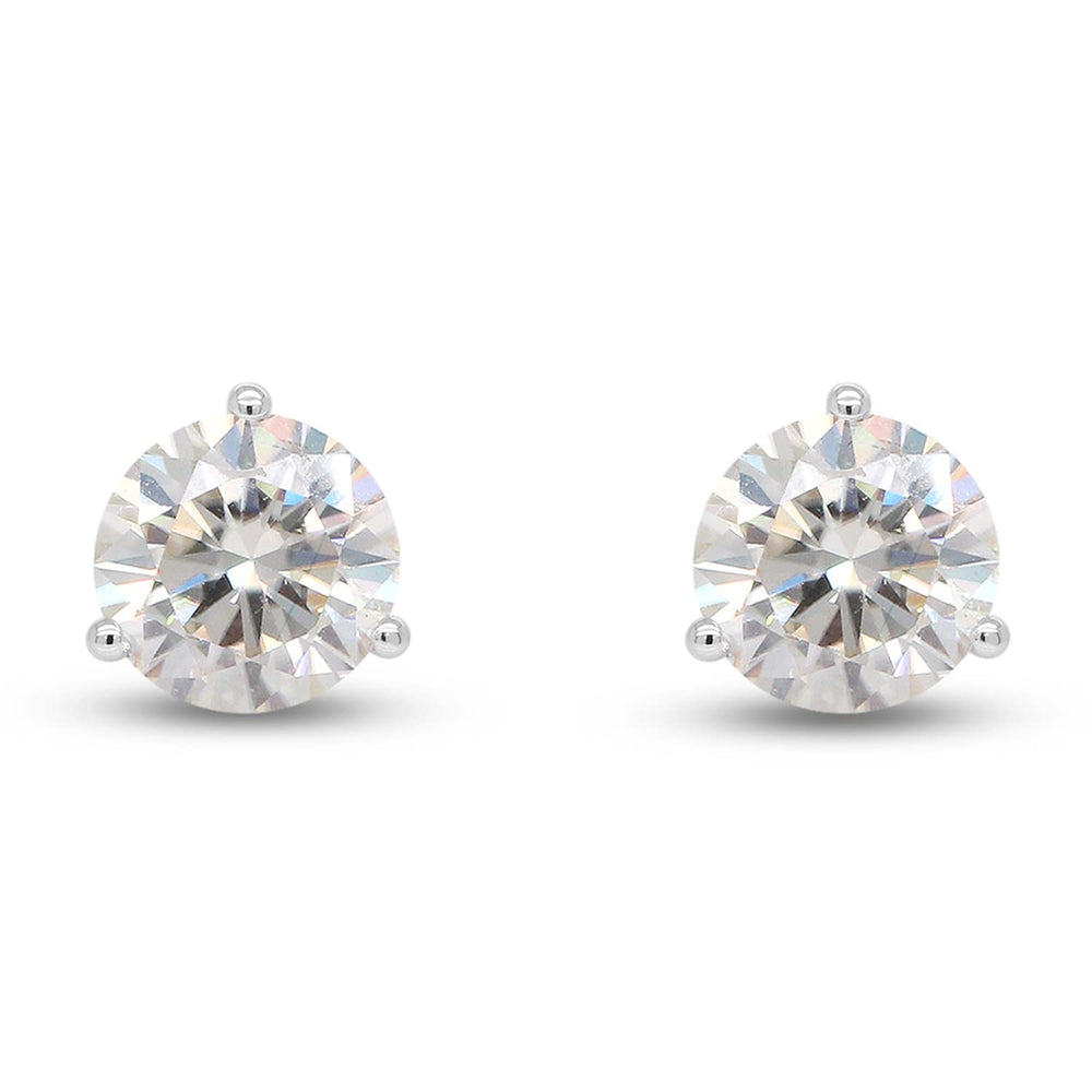 
                      
                        2 Carat 6.5MM Round Cut Lab Created Moissanite Diamond Solitaire Stud Earrings In 10K Or 14K Solid Gold Jewelry For Women
                      
                    