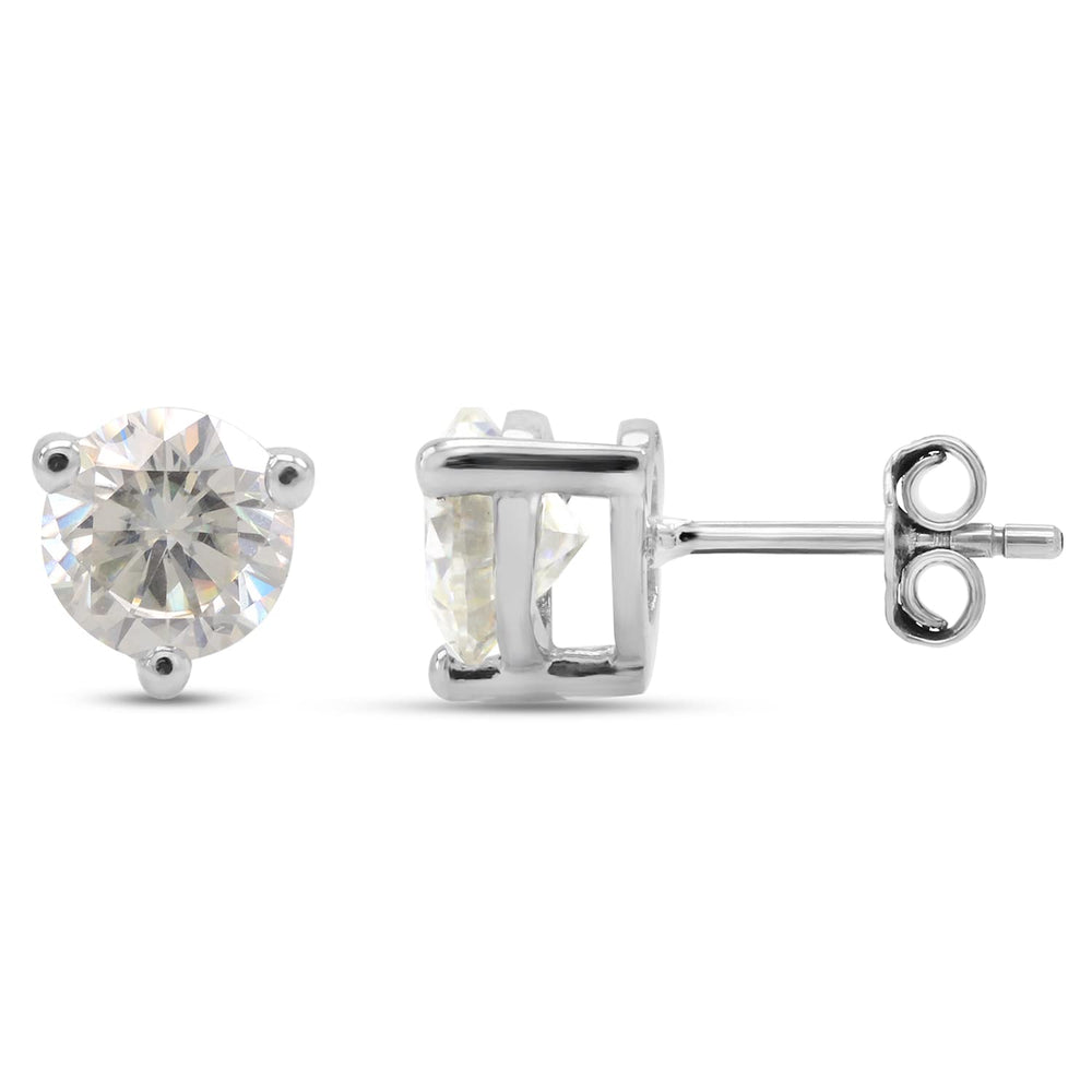 
                      
                        1 1/2 Carat 6MM Round Cut Lab Created Moissanite Diamond Solitaire Stud Earrings In 10K Or 14K Solid Gold (1.50 Cttw)
                      
                    