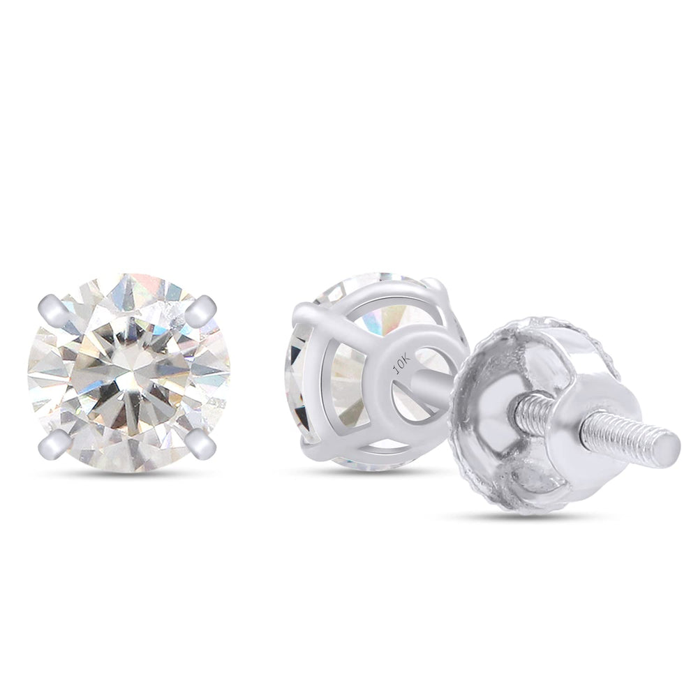 
                      
                        4/5 Carat Lab Created Moissanite Diamond Screw Back Solitaire Stud Earrings in 10K or 14K Solid Gold For Women (0.80 Cttw)
                      
                    