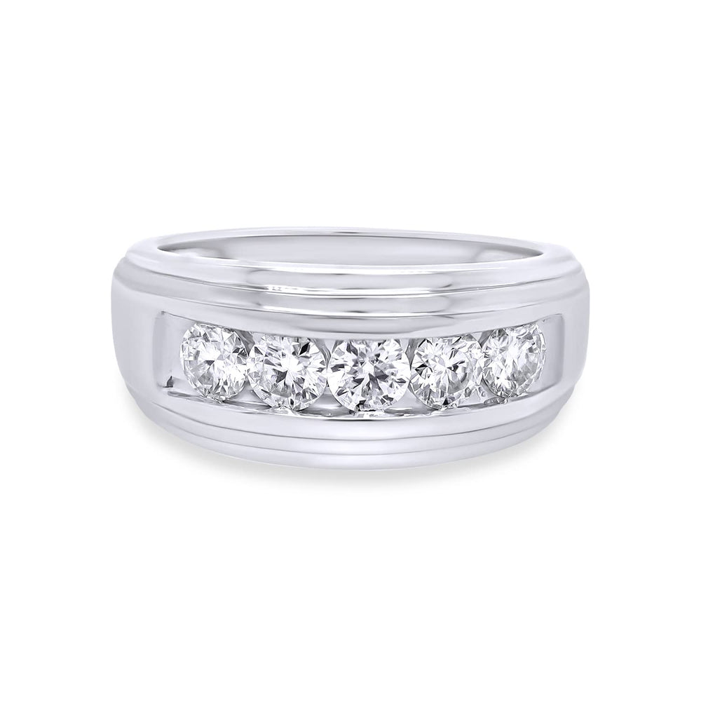 
                      
                        1.00 Carat Lab Created Moissanite Diamond Channel Set Men's Anniversary Wedding Band Ring In 10K Or 14K Solid Gold
                      
                    