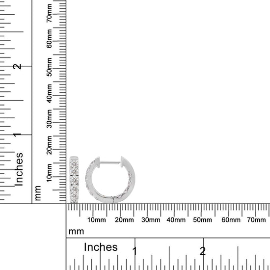 1 3/5 Carat Lab Created Moissanite Diamond Inside Outside Hoop Earrings For Women In 925 Sterling Silver (1.60 Cttw)