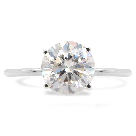 Load image into Gallery viewer, 1 3/4 Cttw Lab Created Moissanite Diamond Solitaire Engagement Ring In 925 Sterling Silver (1.75 Cttw)
