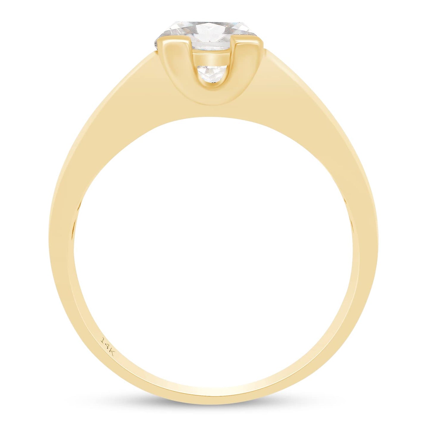 1 3/4 ct. t.w 7MM Princess Cut Lab Created Moissanite Diamond Solitaire Wedding Engagement Ring for Women in 10K or 14K Solid Gold (1.75 Cttw)