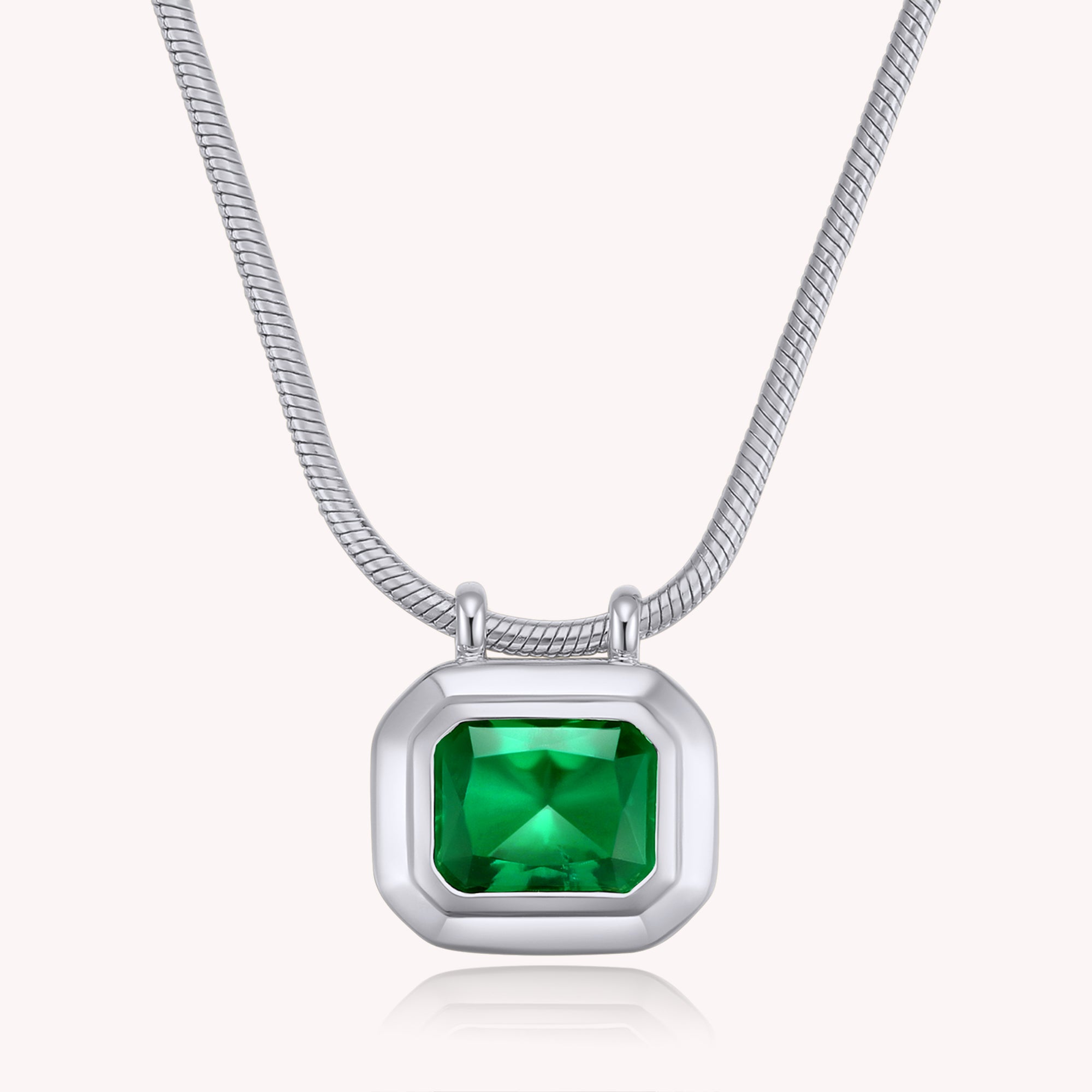 Jai Emerald Solitaire Pendant Necklace