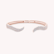 Lab Created Moissanite Open Cuff Bangle Bracelet