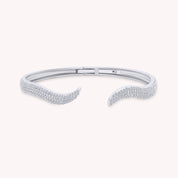 Lab Created Moissanite Open Cuff Bangle Bracelet