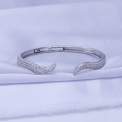 Lab Created Moissanite Open Cuff Bangle Bracelet