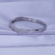 Lab Created Moissanite Open Cuff Bangle Bracelet